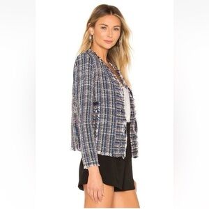 IRO "Frannie" Tweed Jacket FR 36 (US 2) Designer Distressed Luxe Emily in Paris